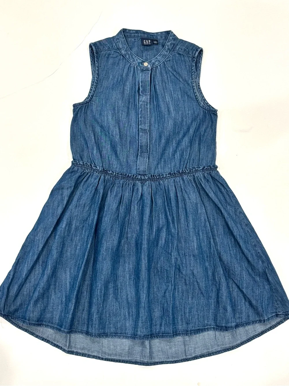 GAP Girls' Sleeveless Denim Chambray Dress 6-7